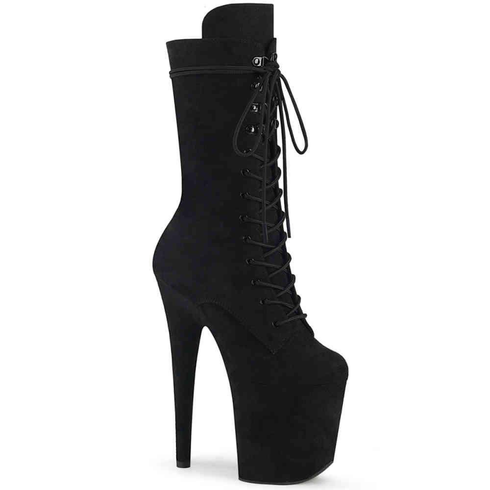 Pleaser - FLAMINGO-1050FS Plattformstiefel, Poledance Schuhe - Pole dance schuhe - Schwarz